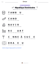 Aperçu de la feuille de travail imprimable République Dominicaine