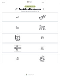 Vista previa de la hoja de trabajo imprimible de República Dominicana