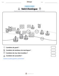 Aperçu de la feuille de travail imprimable Saint-Domingue