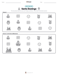 Santo Domingo printable worksheet preview