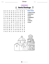 Santo Domingo printable worksheet preview
