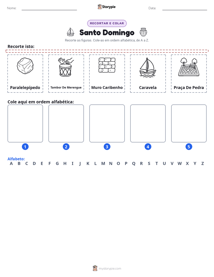 Recortar & Colar Alfabeto