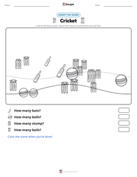 Cricket printable worksheet preview