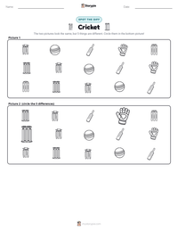 Cricket printable worksheet preview