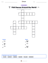 Folk Dances Around the World printable worksheet preview