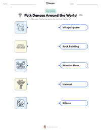 Folk Dances Around the World printable worksheet for kids