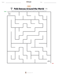 Folk Dances Around the World printable worksheet preview