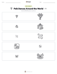 Folk Dances Around the World printable worksheet preview