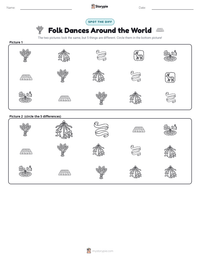 Folk Dances Around the World printable worksheet preview