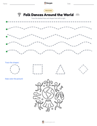 Folk Dances Around the World printable worksheet preview