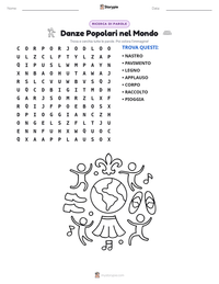 Anteprima della scheda stampabile di Danze Popolari nel Mondo