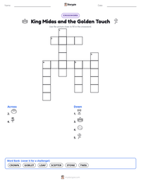 King Midas and the Golden Touch printable worksheet preview