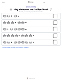 King Midas and the Golden Touch printable worksheet preview
