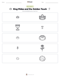 King Midas and the Golden Touch printable worksheet preview