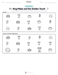 King Midas and the Golden Touch printable worksheet preview