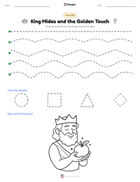 King Midas and the Golden Touch printable worksheet preview