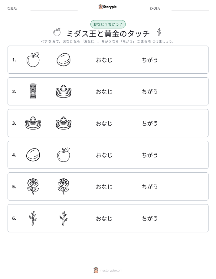 同じか違うか