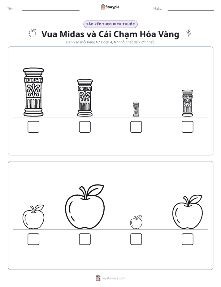Thứ Tự Kích Thước