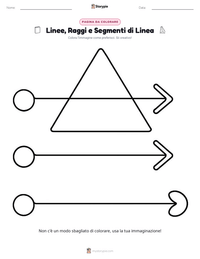 Pagina da colorare di Linee, Raggi e Segmenti di Linea per bambini