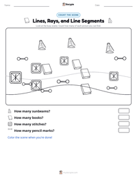 Lines, Rays, and Line Segments printable worksheet preview
