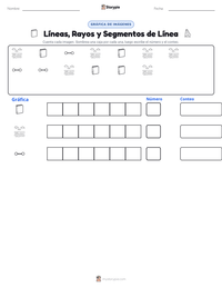 Vista previa de la hoja de trabajo imprimible de Líneas, Rayos y Segmentos de Línea