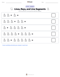 Lines, Rays, and Line Segments printable worksheet preview