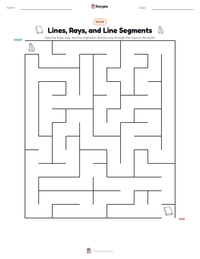 Lines, Rays, and Line Segments printable worksheet preview