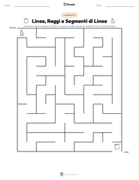 Anteprima della scheda stampabile di Linee, Raggi e Segmenti di Linea