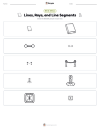 Lines, Rays, and Line Segments printable worksheet preview