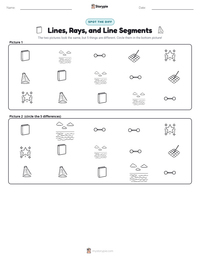 Lines, Rays, and Line Segments printable worksheet preview