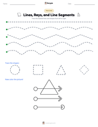 Lines, Rays, and Line Segments printable worksheet preview