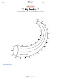 My Family printable worksheet preview