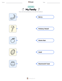 My Family printable worksheet for kids