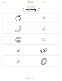 My Family printable worksheet preview