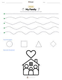 My Family printable worksheet preview