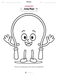 Jump Rope coloring page for kids