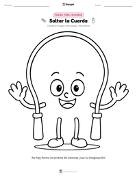 Página para colorear de Saltar la Cuerda para niños