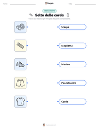 Scheda stampabile di Salto della corda per bambini