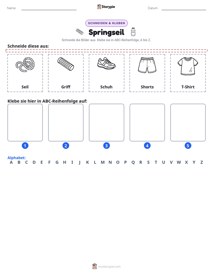 Schneiden & Einfügen Alphabet