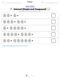Interest (Simple and Compound) printable worksheet preview