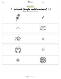 Interest (Simple and Compound) printable worksheet preview