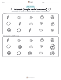 Interest (Simple and Compound) printable worksheet preview