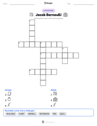 Jacob Bernoulli printable worksheet preview