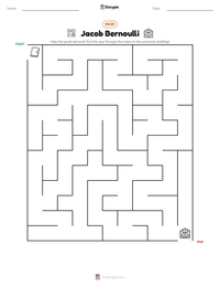 Jacob Bernoulli printable worksheet preview