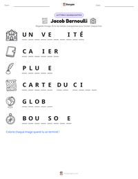 Aperçu de la feuille de travail imprimable Jacob Bernoulli
