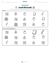 Jacob Bernoulli printable worksheet preview