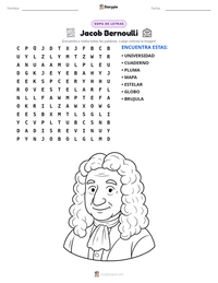 Vista previa de la hoja de trabajo imprimible de Jacob Bernoulli