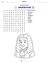 Podgląd drukowalnego arkusza ćwiczeń Jakub Bernoulli