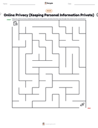 Online Privacy (Keeping Personal Information Private) printable worksheet preview