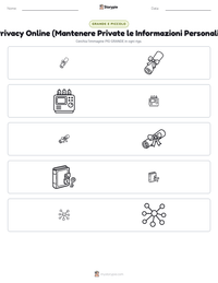 Anteprima della scheda stampabile di Privacy Online (Mantenere Private le Informazioni Personali)